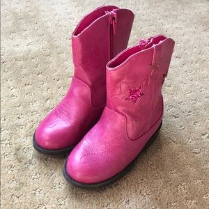 Girls cowboy pink boots size 8